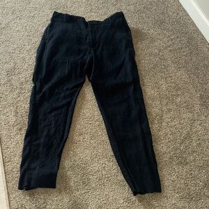 Zara Men's Navy Linen Pants